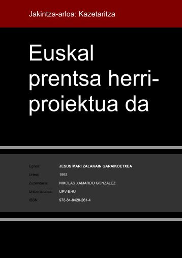 Euskal prentsa herri proiektua da - Euskara