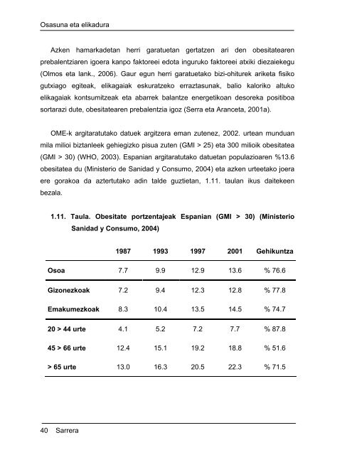 Unibertsitateko ikasleen elikadura ohiturak eta bere ... - Euskara