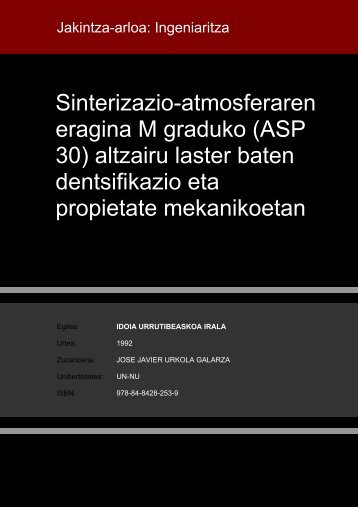 Sinterizazio-atmosferaren eragina M graduko (ASP 30 ... - Euskara