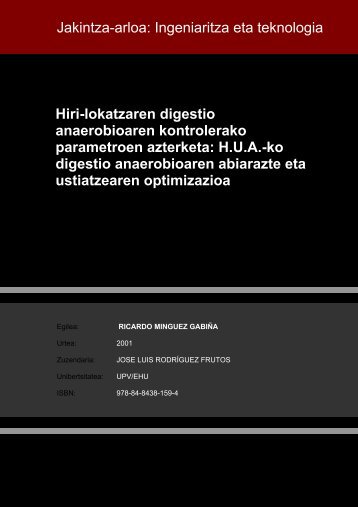 Hiri-lokatzaren digestio anaerobioaren kontrolerako ... - Euskara