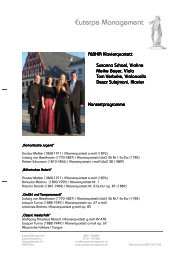 ALBHIA-Klavierquartett Konzertprogramme - Euterpe Management