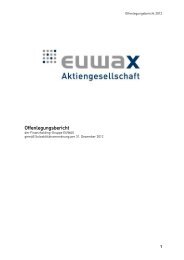 Offenlegungsbericht 2012 - Euwax AG