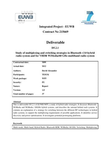 Deliverable - EUWB