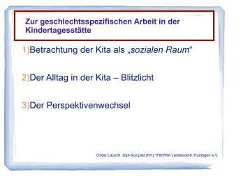 Zur Geschlechtsspezifik in Kitas - Evangelische Akademie Meissen