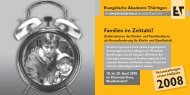 Familien im Zeittakt? - Evangelische Akademie Thüringen