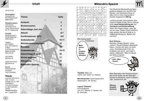 Mittendrin Nr. 35 - links und rechts der Dill