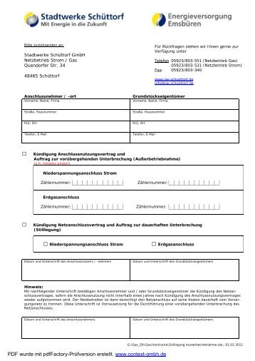 Stilllegung Ausserbetriebnahme - Ev-emsbueren.de