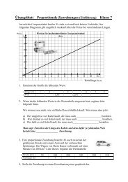 Übungsblatt Proportionale Zuordnungen (Einführung) Klasse 7