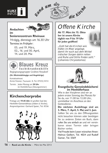 2 / 2013 - Evangelische Kirchengemeinde Graben-Neudorf