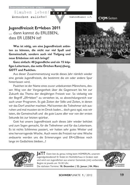 1 / 2012 - Evangelische Kirchengemeinde Graben-Neudorf