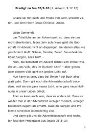 1 Predigt zu Jes 35,3-10 (2. Advent, 9.12.12) Gnade sei mit euch ...