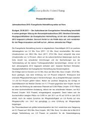 Presseinformation - Evangelische Heimstiftung