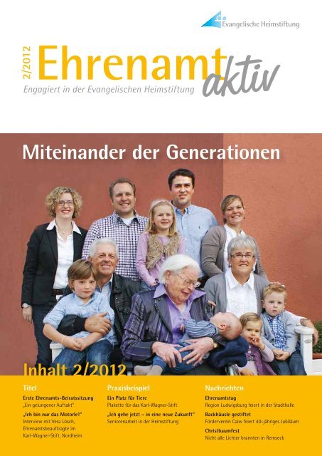 „Ehrenamt aktiv“ 2/2012 - Evangelische Heimstiftung