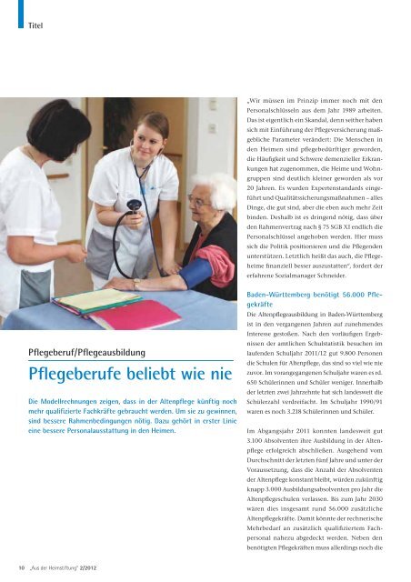 Das Magazin 2/2012 - Evangelische Heimstiftung