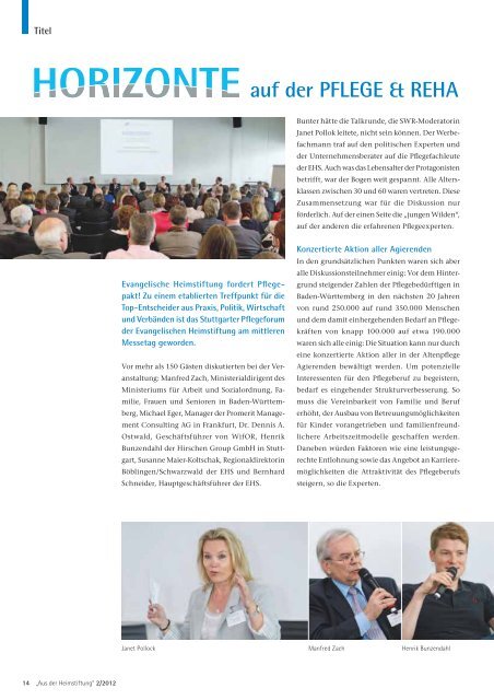 Das Magazin 2/2012 - Evangelische Heimstiftung