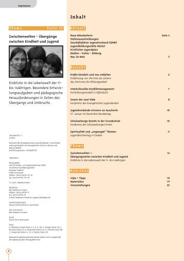 Inkontakt Ausgabe Nr. 11/ April 2002 - und Jugendarbeit der EKHN