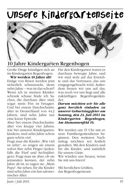 Gemeindebrief Juni/Juli 2011 - Evangelische Kirchengemeinde Bad ...