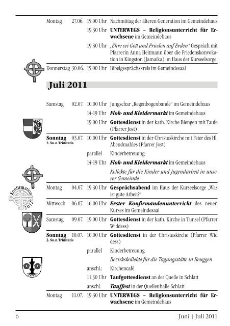 Gemeindebrief Juni/Juli 2011 - Evangelische Kirchengemeinde Bad ...