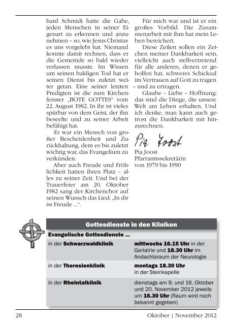 Gemeindebrief Oktober/November 2012 - Evangelische ...