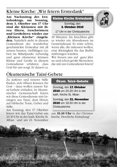 Gemeindebrief Oktober/November 2010 - Evangelische ...