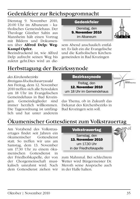 Gemeindebrief Oktober/November 2010 - Evangelische ...