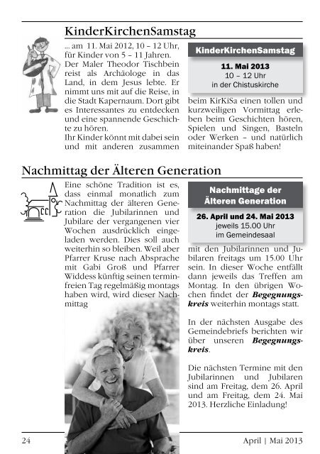 Gemeindebrief April/Mai 2013 - Evangelische Kirchengemeinde ...