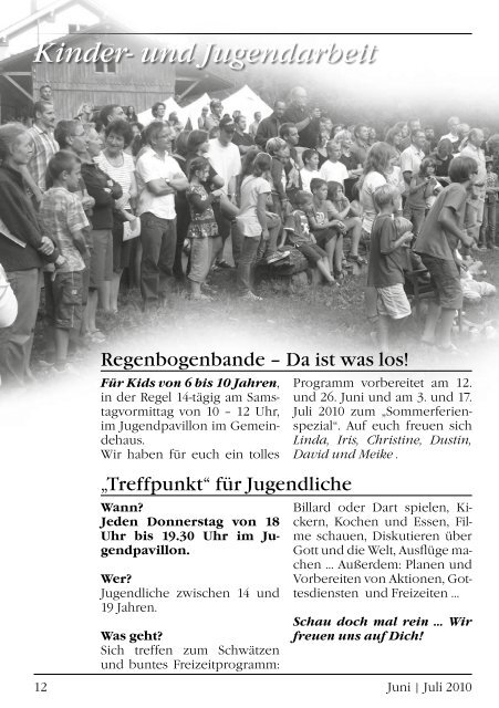 Juni | Juli 2010 - Evangelische Kirchengemeinde Bad Krozingen