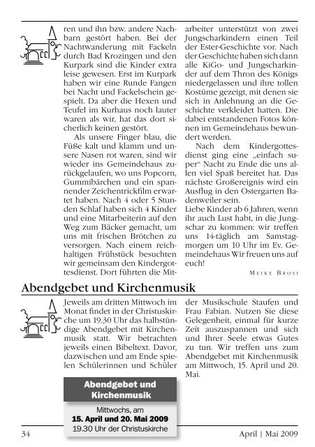 Gemeindebrief April/Mai 2009 - Evangelische Kirchengemeinde ...