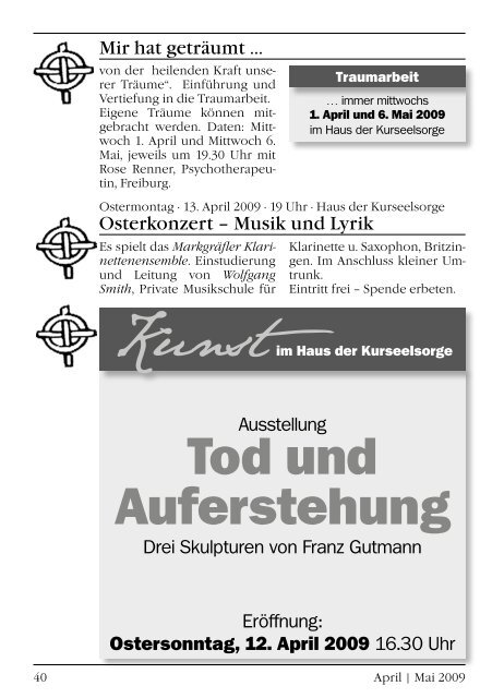 Gemeindebrief April/Mai 2009 - Evangelische Kirchengemeinde ...