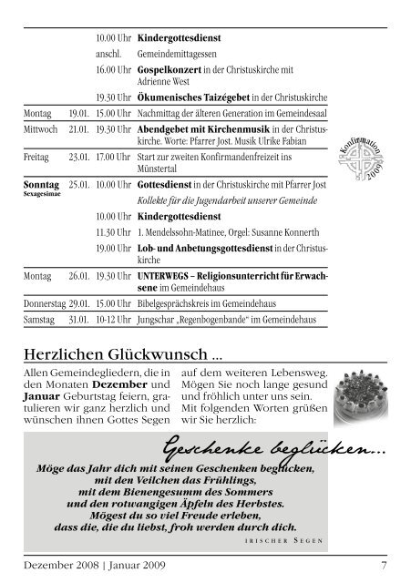 Gemeindebrief Dezember 2008/Januar 2009 - Evangelische ...