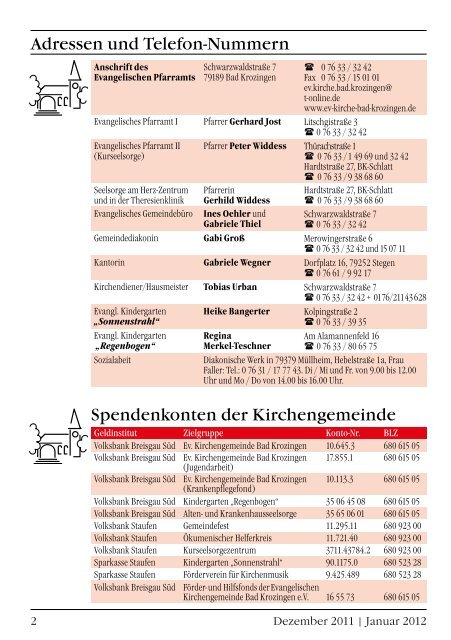 Gemeindebrief Dezember 2011/Januar 2012 - Evangelische ...