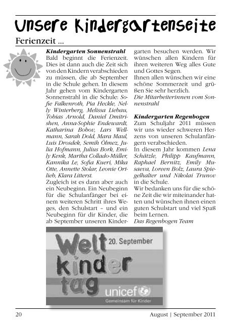 Gemeindebrief August/September 2011 - Evangelische ...