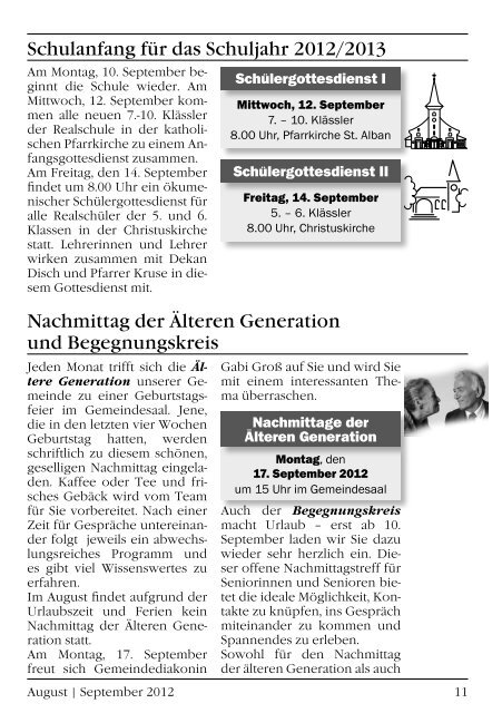 Gemeindebrief August/September 2012 - Evangelische ...