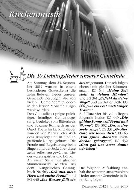 Gemeindebrief Dezember 2012/Januar 2013 - Evangelische ...