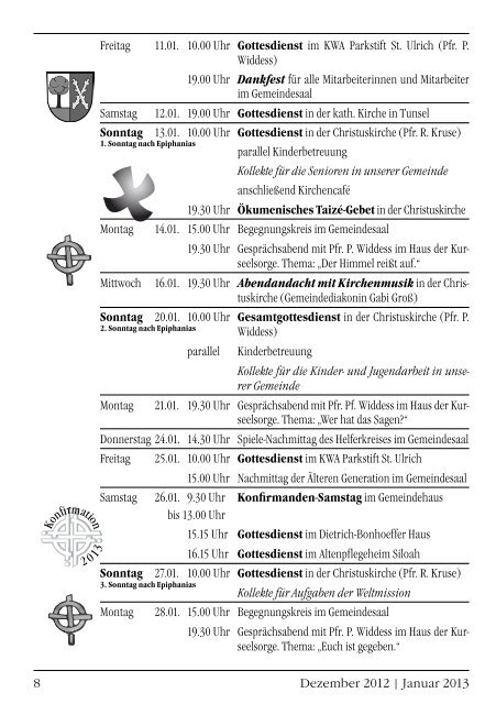 Gemeindebrief Dezember 2012/Januar 2013 - Evangelische ...