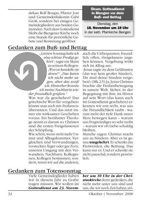 Gemeindebrief Oktober/November 2008 - Evangelische ...