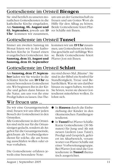 Gemeindebrief August/September 2005 - Evangelische ...