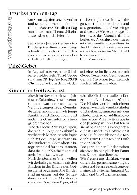 Gemeindebrief August/September 2005 - Evangelische ...