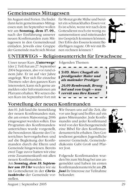 Gemeindebrief August/September 2005 - Evangelische ...