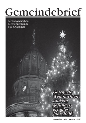 Gemeindebrief Dezember 2005/Januar 2006 - Evangelische ...