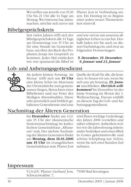 Gemeindebrief Dezember 2005/Januar 2006 - Evangelische ...