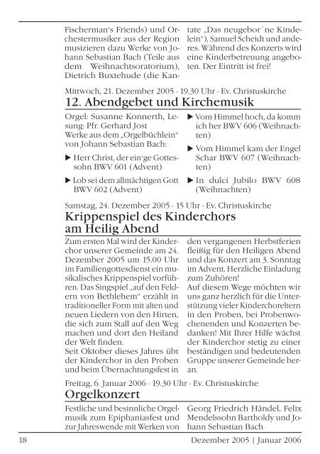 Gemeindebrief Dezember 2005/Januar 2006 - Evangelische ...