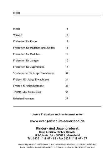 Reisebedingungen - Ev. Kirchenkreis Lüdenscheid Plettenberg