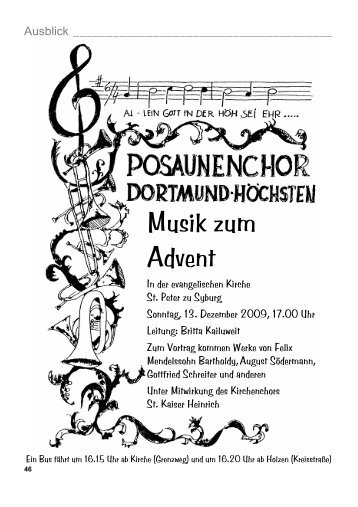 Musik zum Advent - Kirchengemeinde Syburg, Holzen, Auf dem ...