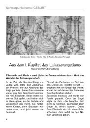 Aus dem 1. Kapitel des Lukasevangeliums