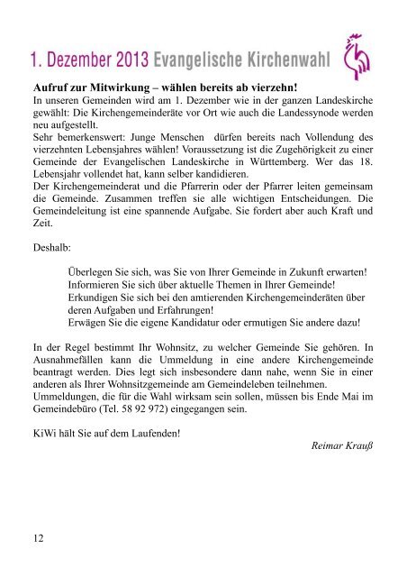 Mai 2013 - Evangelische Kirchengemeinde Winnenden