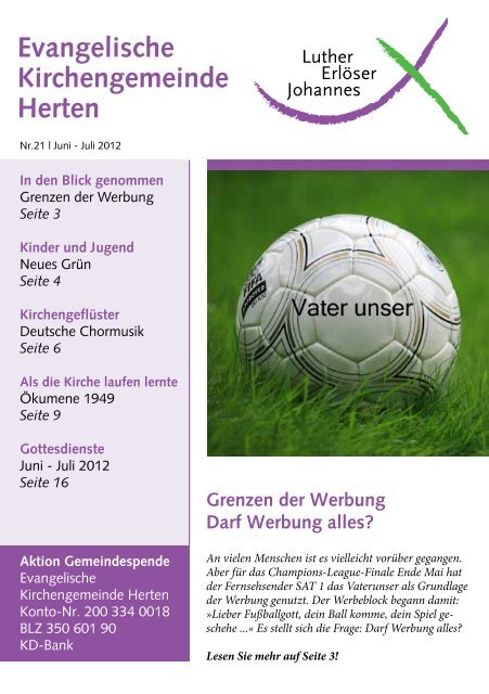 Juni - Juli 2012 - Ev. Kirchengemeinde Herten