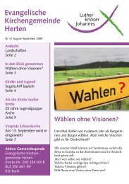 Evangelische Kirchengemeinde Herten - Ev. Kirchengemeinde Herten