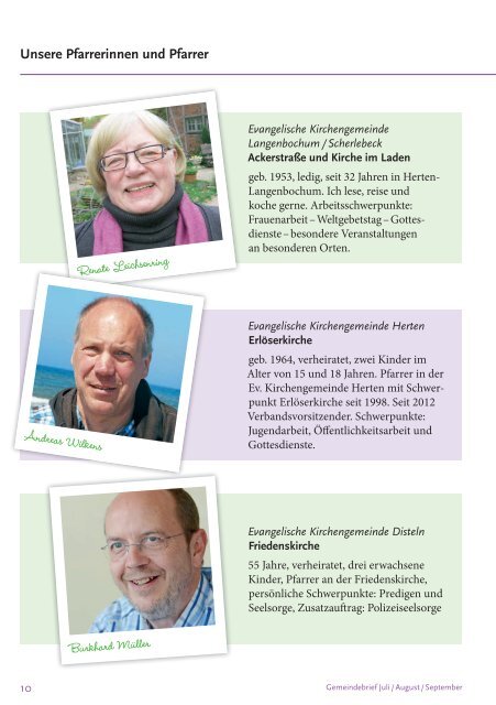 Gemeindebrief Juli - September 2013 - Ev. Kirchengemeinde Herten