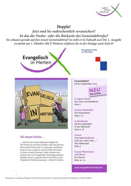 Gemeindebrief Juli - September 2013 - Ev. Kirchengemeinde Herten